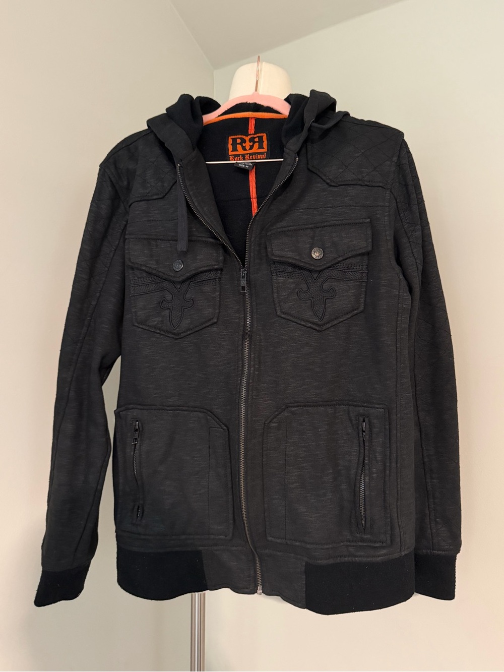 Rock Revival Jacket - Y2K Streetwear, Gothic, Grunge Skater, Black, Full Zip